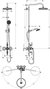 Montreux Showerpipe With Thermostatic Mixer & 1jet Overhead Shower & Lever Handles-2