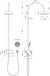 Citterio Showerpipe Mixer 1Jet Overhead Shower-1