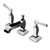Bellagio 3-Hole Basin Mixer With Levers Handles