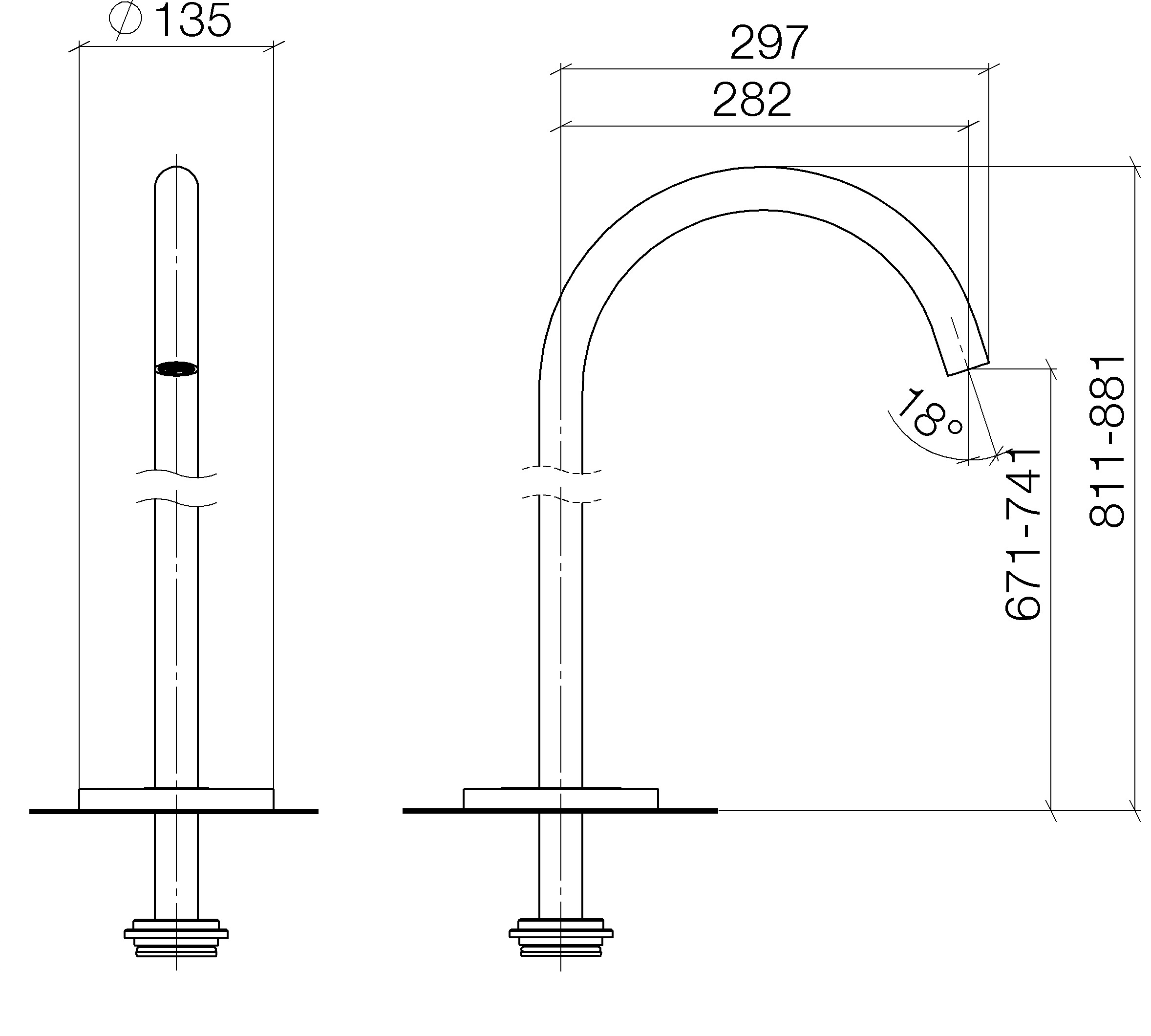 Meta Bath Spout Without Diverter For Free-Standing Assembly