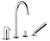 Vaia Four-Hole Single Lever Bath Mixer