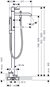 Uno Floor-Standing Single Lever Bath Mixer Loop Handle-3