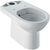 Geberit Selnova Floor-Standing WC for Close-Coupled Exposed Cistern, Washdown, Horizontal Outlet, Semi-Shrouded, Rimfree