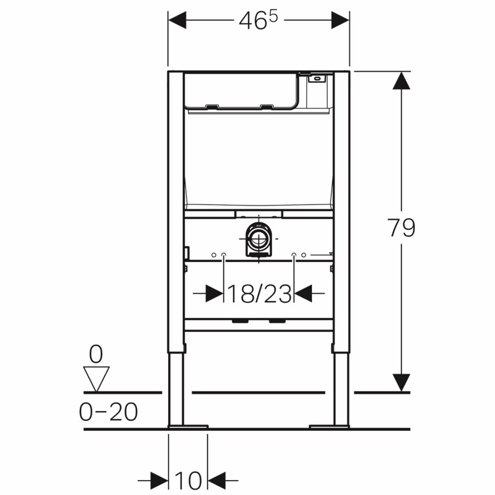 Duofix Frame For Wall Hung Wc 79 Cm With Low Height Furniture