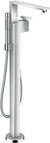 AXOR Edge Single Lever Bath Mixer Floor-Standing - Diamond Cut-0