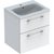 Geberit Selnova Square Set, 60cm Slim Basin & Two Drawer Vanity Unit