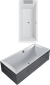 Squaro Duo Slim Line Rectangular Bath - Quaryl®-0