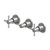 Helm 3 Hole Bath / Shower Mixer With Cross Handles