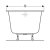 Soana Rectangular Bathtub With Set of Feet-3