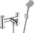 Vernis Blend 2-Hole Rim Mounted Bath Mixer With Diverter Valve & Vernis Blend Hand Shower Vario-0