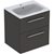 Geberit Selnova Square Set, 60cm Slim Basin & Two Drawer Vanity Unit-1