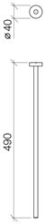 Towel Bar In One Piece Non-Swivel - 490 mm Projection-5